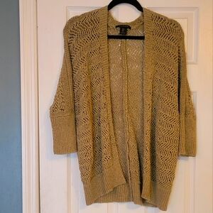 Tahari 3/4 Sleeve Open Knit Cardigan Size Small